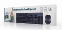 Gembird Multimedia desktop set KBS-UM-04 USB Keyboard, Wired, Mouse included, US, Black Gembird Multimedia desktop set KBS-UM-04 USB Keyboard, Wired, Mouse included, US, Black