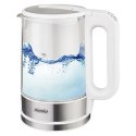 Mesko Kettle MS 1301w Electric, 1850 W, 1.7 L, Glass/Stainless steel, 360° rotational base, White Mesko Kettle MS 1301w Electric, 1850 W, 1.7 L, Glass/Stainless steel, 360° rotational base, White
