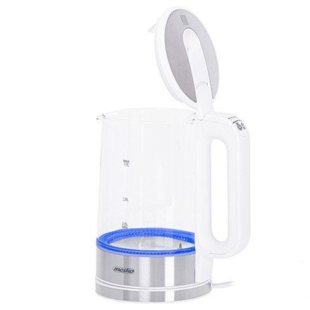 Mesko Kettle MS 1301w Electric, 1850 W, 1.7 L, Glass/Stainless steel, 360° rotational base, White Mesko Kettle MS 1301w Electric, 1850 W, 1.7 L, Glass/Stainless steel, 360° rotational base, White
