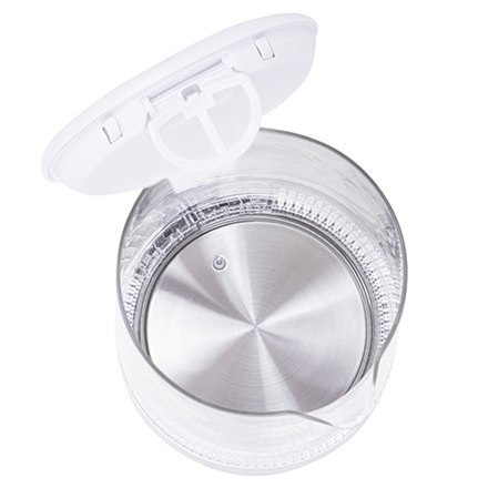 Mesko Kettle MS 1301w Electric, 1850 W, 1.7 L, Glass/Stainless steel, 360° rotational base, White Mesko Kettle MS 1301w Electric, 1850 W, 1.7 L, Glass/Stainless steel, 360° rotational base, White
