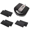 Mesko Sandwich maker 3 in 1 MS 3045 750 W, Number of plates 3, Number of pastry 2, Black/Silver Mesko Sandwich maker 3 in 1 MS 3045 750 W, Number of plates 3, Number of pastry 2, Black/Silver