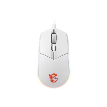 MSI Clutch GM11 Optical, RGB LED light, White, Gaming Mouse, 1000 Hz MSI Clutch GM11 Optical, RGB LED light, White, Gaming Mouse, 1000 Hz
