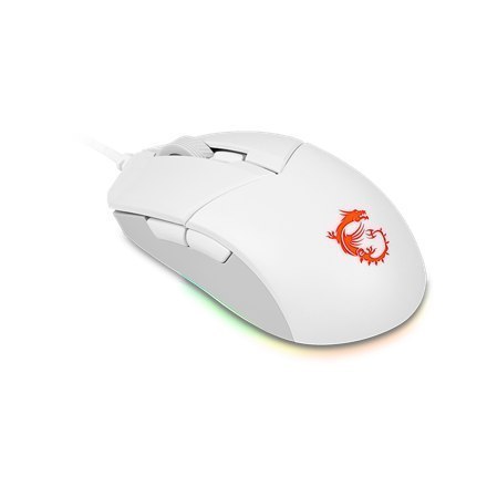 MSI Clutch GM11 Optical, RGB LED light, White, Gaming Mouse, 1000 Hz MSI Clutch GM11 Optical, RGB LED light, White, Gaming Mouse, 1000 Hz