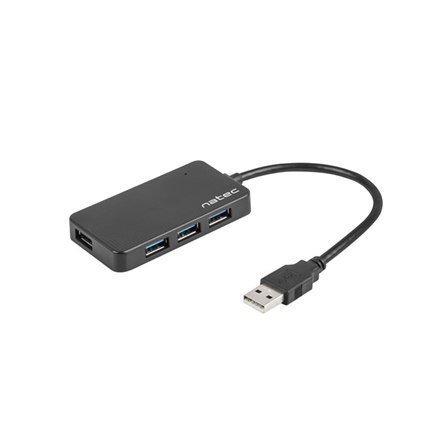 Natec USB 3.0 HUB, Moth, 4-Port, Black Natec USB 3.0 HUB, Moth, 4-Port, Black