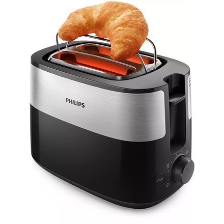 Philips Toaster HD2516/90 Daily Collection Power 830 W, Number of slots 2, Housing material Plastic, Black Philips Toaster HD2516/90 Daily Collection Power 830 W, Number of slots 2, Housing material Plastic, Black