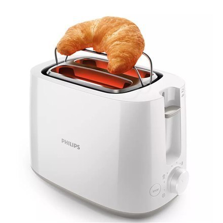 Philips Toaster HD2581/00 Daily Collection Power 760-900 W, Number of slots 2, Housing material Plastic, White Philips Toaster HD2581/00 Daily Collection Power 760-900 W, Number of slots 2, Housing material Plastic, White