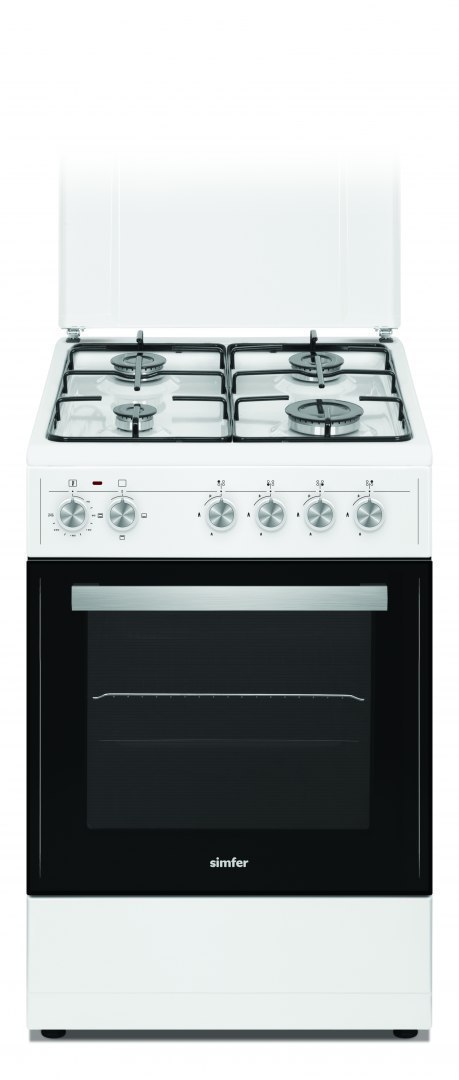 Simfer Cooker 4403SERBB Hob type Gas, Oven type Electric, White, Width 50 cm, Electronic ignition, 48 L, Depth 55 cm, A Simfer Cooker 4403SERBB Hob type Gas, Oven type Electric, White, Width 50 cm, Electronic ignition, 48 L, Depth 55 cm, A