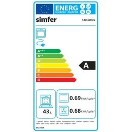 Simfer Cooker 5405SERGG Hob type Gas, Oven type Electric, Inox, Width 50 cm, Electronic ignition, 43 L, Depth 60 cm