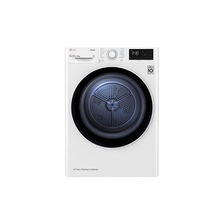LG Dryer Machine RH80V3AV6N Energy efficiency class A++, Front loading, 8 kg, LED, Depth 69 cm, Wi-Fi, White LG Dryer Machine RH80V3AV6N Energy efficiency class A++, Front loading, 8 kg, LED, Depth 69 cm, Wi-Fi, White