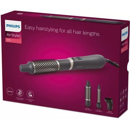 Philips Hair Styler BHA301/00 3000 Series Number of heating levels 3, 800 W, Black Philips Hair Styler BHA301/00 3000 Series Number of heating levels 3, 800 W, Black