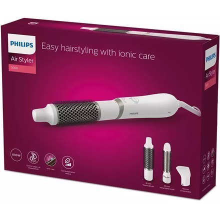 Philips Hair Styler BHA303/00 3000 Series Ion conditioning, Number of heating levels 3, 800 W, White Philips Hair Styler BHA303/00 3000 Series Ion conditioning, Number of heating levels 3, 800 W, White