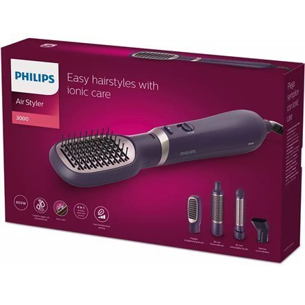 Philips Hair Styler BHA313/00 3000 Series Ion conditioning, Number of heating levels 3, 800 W, Purple Philips Hair Styler BHA313/00 3000 Series Ion conditioning, Number of heating levels 3, 800 W, Purple