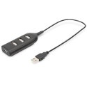 Digitus USB 2.0 Hub, 4-Port, Bus Powered 4 X USB A/F AT Connected Cable AB-50001-1 Digitus USB 2.0 Hub, 4-Port, Bus Powered 4 X USB A/F AT Connected Cable AB-50001-1