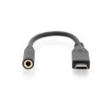 Digitus USB Type-C Audio adapter cable, Type-C - 3.5mm M/F, 0.2m, Audio input/output, Version 3.1 AK-300321-002-S Black, 3.5mm, Digitus USB Type-C Audio adapter cable, Type-C - 3.5mm M/F, 0.2m, Audio input/output, Version 3.1 AK-300321-002-S Black, 3.5mm,