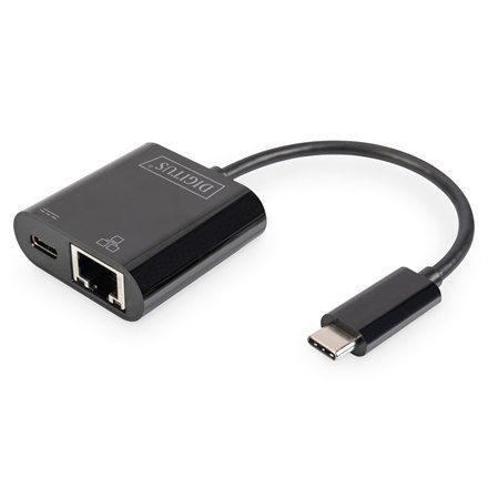 Digitus USB-Type-C Gigabit Ethernet Adapter + PD with power delivery function DN-3027 Black Digitus USB-Type-C Gigabit Ethernet Adapter + PD with power delivery function DN-3027 Black