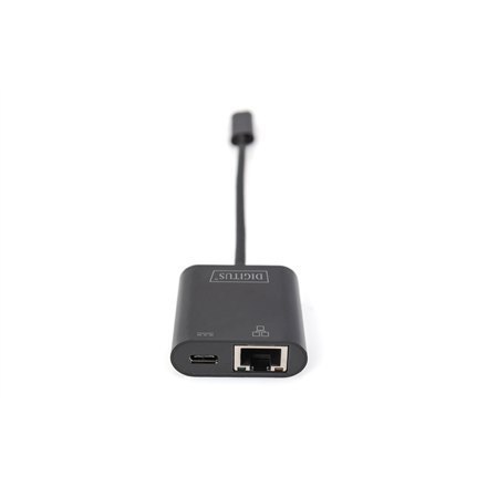 Digitus USB-Type-C Gigabit Ethernet Adapter + PD with power delivery function DN-3027 Black Digitus USB-Type-C Gigabit Ethernet Adapter + PD with power delivery function DN-3027 Black