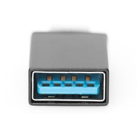 Digitus USB Type-C adapter, type C to A M/F, 3A, 5GB, 3.0 Version AK-300506-000-S Black, Jack USB A, Plug USB C Digitus USB Type-C adapter, type C to A M/F, 3A, 5GB, 3.0 Version AK-300506-000-S Black, Jack USB A, Plug USB C