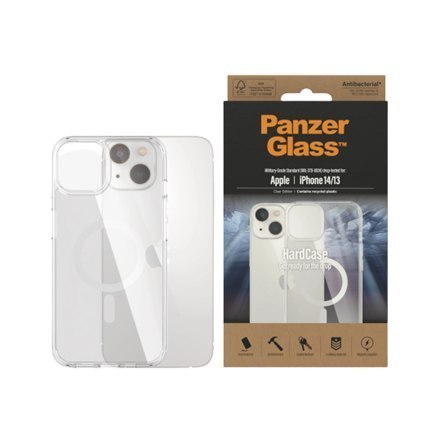 PanzerGlass HardCase MagSafe Compatible Back protection, Apple, iPhone 14/13, 100% Recycled Polyurethane (TPU), Clear PanzerGlass HardCase MagSafe Compatible Back protection, Apple, iPhone 14/13, 100% Recycled Polyurethane (TPU), Clear