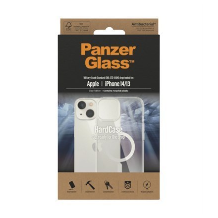 PanzerGlass HardCase MagSafe Compatible Back protection, Apple, iPhone 14/13, 100% Recycled Polyurethane (TPU), Clear PanzerGlass HardCase MagSafe Compatible Back protection, Apple, iPhone 14/13, 100% Recycled Polyurethane (TPU), Clear