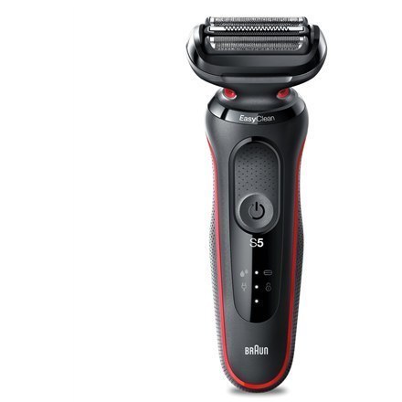 Braun Shaver 51-R1000s Operating time (max) 50 min, Wet & Dry, Black/Red Braun Shaver 51-R1000s Operating time (max) 50 min, Wet & Dry, Black/Red