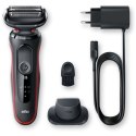 Braun Shaver 51-R1200s Operating time (max) 50 min, Wet & Dry, Black/Red Braun Shaver 51-R1200s Operating time (max) 50 min, Wet & Dry, Black/Red