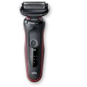 Braun Shaver 51-R1200s Operating time (max) 50 min, Wet & Dry, Black/Red Braun Shaver 51-R1200s Operating time (max) 50 min, Wet & Dry, Black/Red