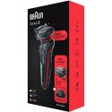 Braun Shaver 51-R1200s Operating time (max) 50 min, Wet & Dry, Black/Red Braun Shaver 51-R1200s Operating time (max) 50 min, Wet & Dry, Black/Red