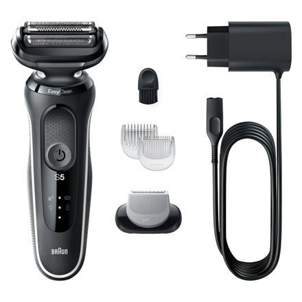 Braun Shaver 51-W1600s Operating time (max) 50 min, Wet & Dry, Black/White Braun Shaver 51-W1600s Operating time (max) 50 min, Wet & Dry, Black/White