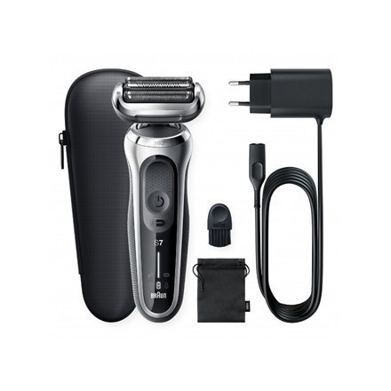 Braun Shaver 71-S1000s Operating time (max) 50 min, Wet & Dry, Silver/Black Braun Shaver 71-S1000s Operating time (max) 50 min, Wet & Dry, Silver/Black