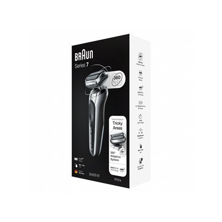 Braun Shaver 71-S1000s Operating time (max) 50 min, Wet & Dry, Silver/Black Braun Shaver 71-S1000s Operating time (max) 50 min, Wet & Dry, Silver/Black