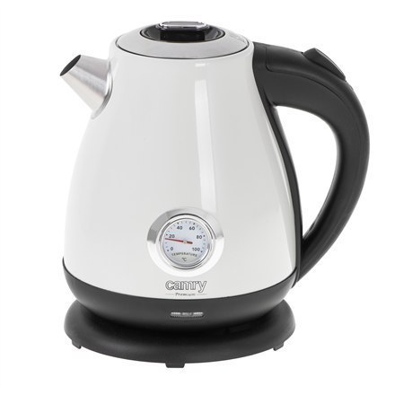 Camry Kettle with a thermometer CR 1344 Electric, 2200 W, 1.7 L, Stainless steel, 360° rotational base, White Camry Kettle with a thermometer CR 1344 Electric, 2200 W, 1.7 L, Stainless steel, 360° rotational base, White