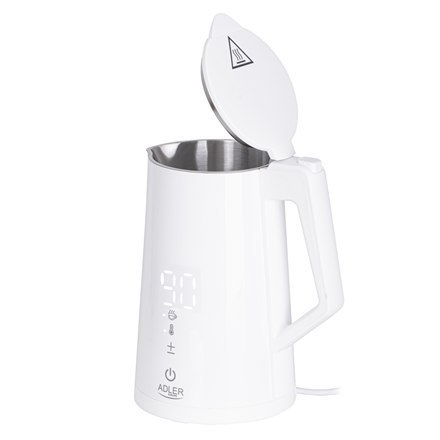 Adler Kettle AD 1345w Electric, 2200 W, 1.7 L, Stainless steel, 360° rotational base, White Adler Kettle AD 1345w Electric, 2200 W, 1.7 L, Stainless steel, 360° rotational base, White