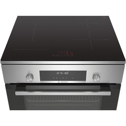 Bosch Cooker HLS79Y351U Series 6 Hob type Induction, Oven type Electric, Stainless Steel, Width 60 cm, Grilling, LCD, 63 L, Dept Bosch Cooker HLS79Y351U Series 6 Hob type Induction, Oven type Electric, Stainless Steel, Width 60 cm, Grilling, LCD, 63 L, Dept