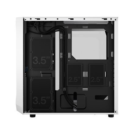 Fractal Design Focus 2 RGB White TG Clear Tint, Midi Tower, Power supply included No Fractal Design Focus 2 RGB White TG Clear Tint, Midi Tower, Power supply included No
