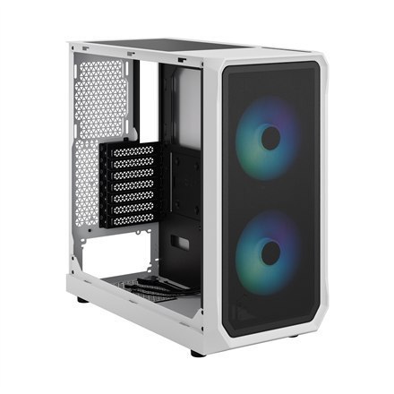 Fractal Design Focus 2 RGB White TG Clear Tint, Midi Tower, Power supply included No Fractal Design Focus 2 RGB White TG Clear Tint, Midi Tower, Power supply included No