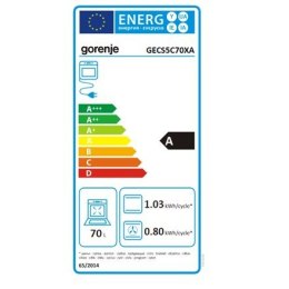 Gorenje Cooker GECS5C70XA Hob type Vitroceramic, Oven type Electric, Stainless steel, Width 50 cm, Grilling, LED, 70 L, Depth 59