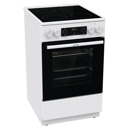 Gorenje Cooker GECS5C70WA Hob type Vitroceramic, Oven type Electric, White, Width 50 cm, Grilling, LED, 70 L, Depth 59.4 cm Gorenje Cooker GECS5C70WA Hob type Vitroceramic, Oven type Electric, White, Width 50 cm, Grilling, LED, 70 L, Depth 59.4 cm