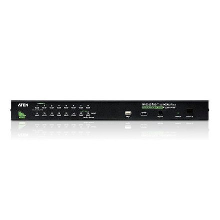 Aten CS1716A 16-Port PS/2-USB VGA KVM Switch with Daisy-Chain Port and USB Peripheral Support Aten CS1716A 16-Port PS/2-USB VGA KVM Switch with Daisy-Chain Port and USB Peripheral Support
