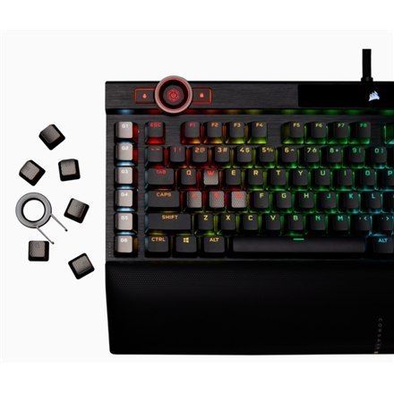 Corsair K100 RGB Optical Mechanical Gaming Keyboard, US, Wired, Black/Red Corsair K100 RGB Optical Mechanical Gaming Keyboard, US, Wired, Black/Red