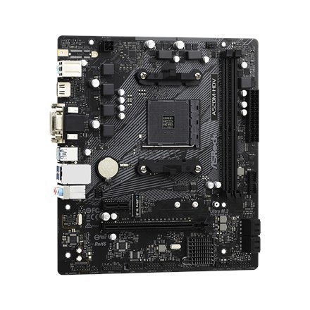 ASRock A520M-HDV Processor family AMD, Processor socket AM4, DDR4 DIMM, Memory slots 2, Supported hard disk drive interfaces SA ASRock A520M-HDV Processor family AMD, Processor socket AM4, DDR4 DIMM, Memory slots 2, Supported hard disk drive interfaces SA