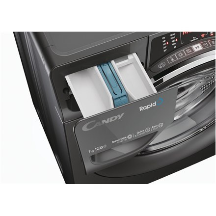 Candy Washing Machine RO41276DWMCRT-S Energy efficiency class A, Front loading, Washing capacity 7 kg, 1200 RPM, Depth 45 cm, Wi Candy Washing Machine RO41276DWMCRT-S Energy efficiency class A, Front loading, Washing capacity 7 kg, 1200 RPM, Depth 45 cm, Wi