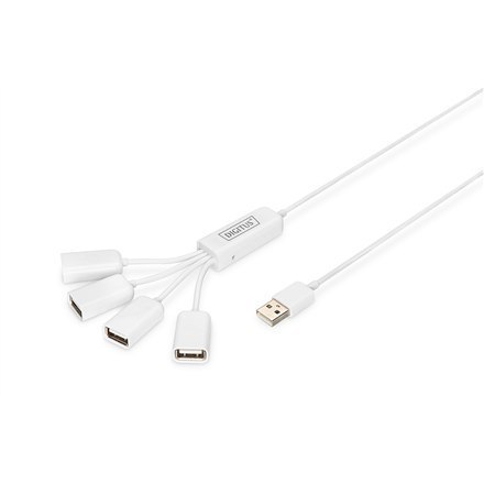 Digitus USB 2.0 Cable Hub, 4-Port 4x USB A/F, 1x USB A male, DC2.5mm (PSU not incl.) DA-70216 Digitus USB 2.0 Cable Hub, 4-Port 4x USB A/F, 1x USB A male, DC2.5mm (PSU not incl.) DA-70216