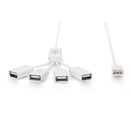Digitus USB 2.0 Cable Hub, 4-Port 4x USB A/F, 1x USB A male, DC2.5mm (PSU not incl.) DA-70216 Digitus USB 2.0 Cable Hub, 4-Port 4x USB A/F, 1x USB A male, DC2.5mm (PSU not incl.) DA-70216