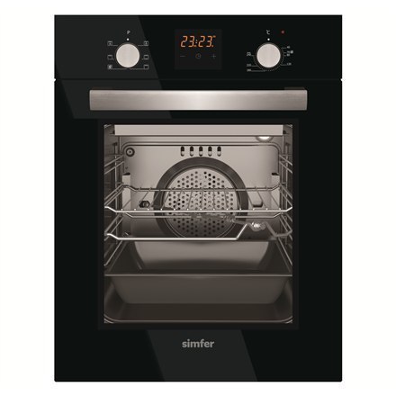 Piekarnik Simfer Oven 4207BERSP 47 L, Multifunctional, Manual, Pop-up knobs, Width 45 cm, Black Piekarnik Simfer Oven 4207BERSP 47 L, Multifunctional, Manual, Pop-up knobs, Width 45 cm, Black