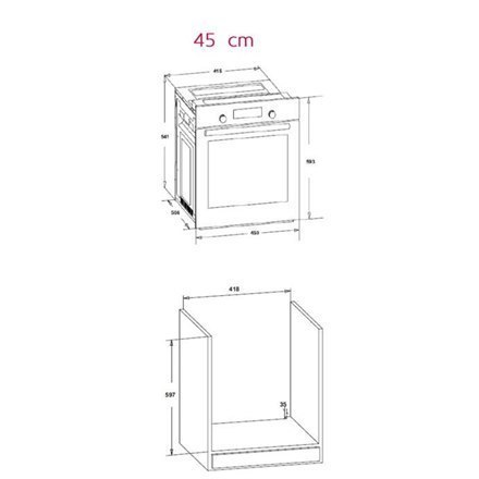 Piekarnik Simfer Oven 4207BERSP 47 L, Multifunctional, Manual, Pop-up knobs, Width 45 cm, Black Piekarnik Simfer Oven 4207BERSP 47 L, Multifunctional, Manual, Pop-up knobs, Width 45 cm, Black