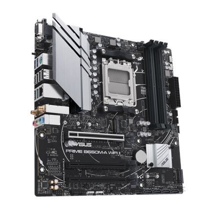 Asus PRIME B650M-A WIFI II Processor family AMD, Processor socket AM5, DDR5 DIMM, Memory slots 4, Supported hard disk drive inte Asus PRIME B650M-A WIFI II Processor family AMD, Processor socket AM5, DDR5 DIMM, Memory slots 4, Supported hard disk drive inte