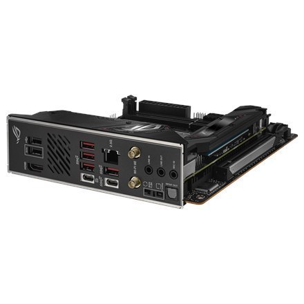 Asus ROG STRIX B650E-I GAMING WIFI Processor family AMD, Processor socket AM5, DDR5 DIMM, Memory slots 2, Supported hard disk dr Asus ROG STRIX B650E-I GAMING WIFI Processor family AMD, Processor socket AM5, DDR5 DIMM, Memory slots 2, Supported hard disk dr