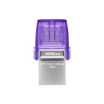 Kingston DataTraveler DT Micro Duo 3C 128 GB, USB Type-C and Type-A, Purple Kingston DataTraveler DT Micro Duo 3C 128 GB, USB Type-C and Type-A, Purple