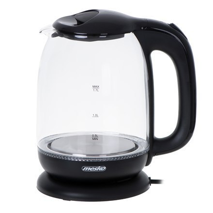 Mesko Kettle MS 1302b Electric, 2200 W, 1.7 L, Glass, 360° rotational base, Black Mesko Kettle MS 1302b Electric, 2200 W, 1.7 L, Glass, 360° rotational base, Black