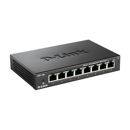 D-Link Ethernet Switch DES-108/E Unmanaged, Desktop, 10/100 Mbps (RJ-45) ports quantity 8 D-Link Ethernet Switch DES-108/E Unmanaged, Desktop, 10/100 Mbps (RJ-45) ports quantity 8
